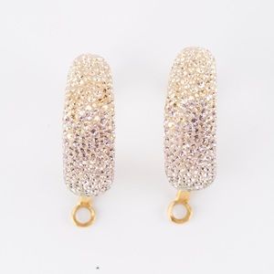 Pretty colorful gold Swarovski hoops